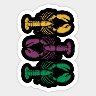 Happy Mardi Gras 2024 Crawfish Matching Party Vintage Sticker